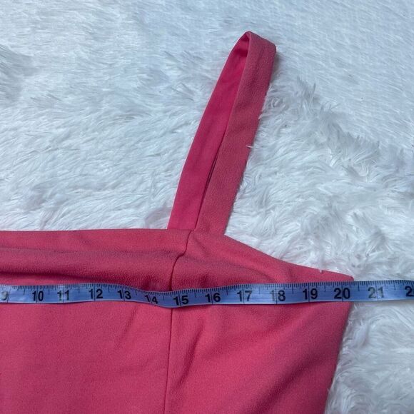BCBG Pink Dress Ruffle Womens Size Large Sleeveless Flattering NEW with Tag - Picture 5 of 10